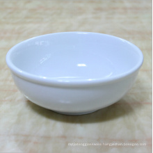 Classic stlye customized logo 6.5 inch ceramic white soup bowl